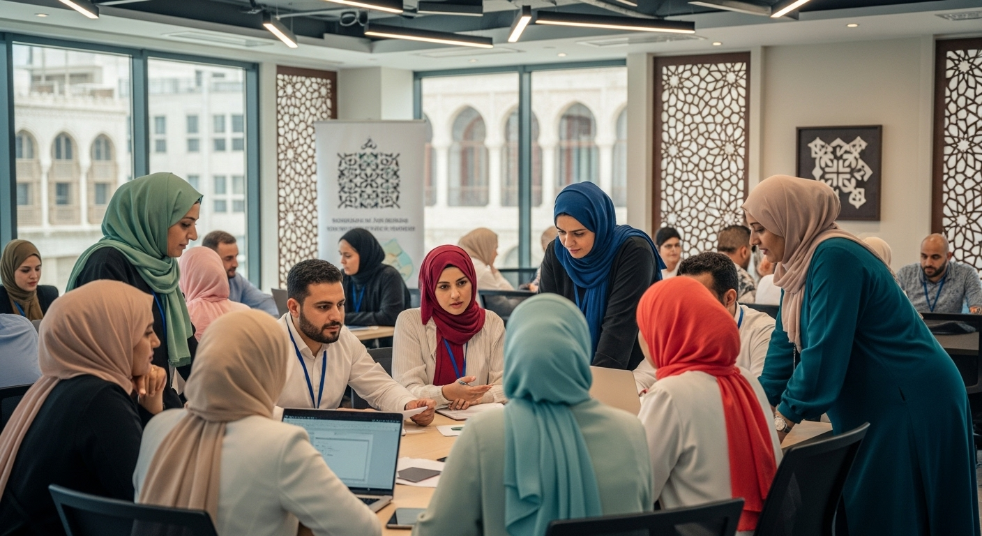 Diverse professional training workshop with participants from various ...